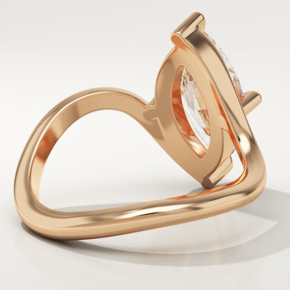Marquise Cut Solitaire Lab-Grown Diamond Engagement Ring