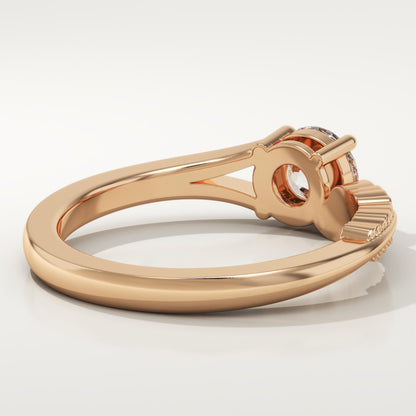 0.775 Round Cut Toi Et Moi Lab-Grown Diamond Engagement Ring