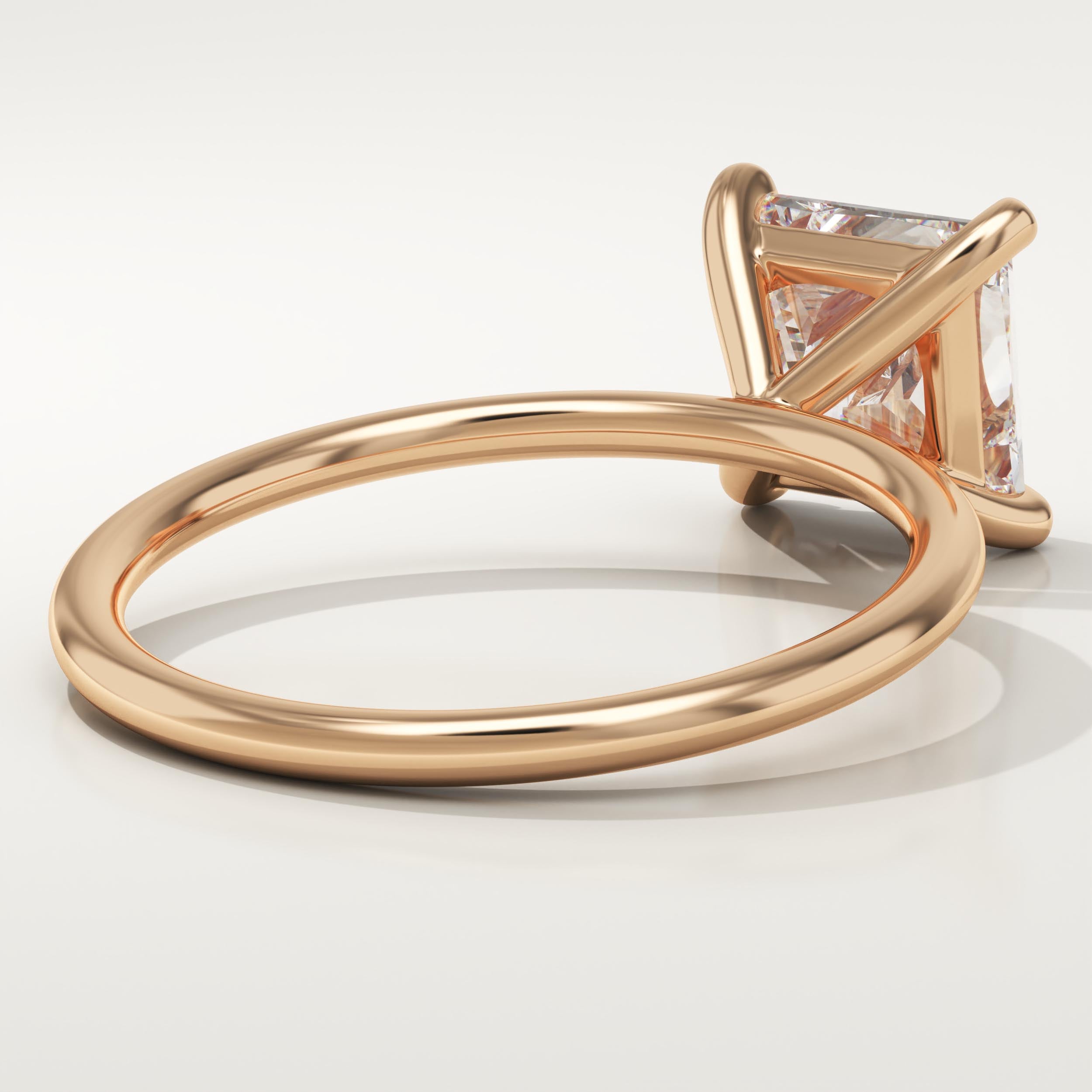 2.0 CT Princess Cut Solitaire Lab-Grown Diamond Engagement Ring