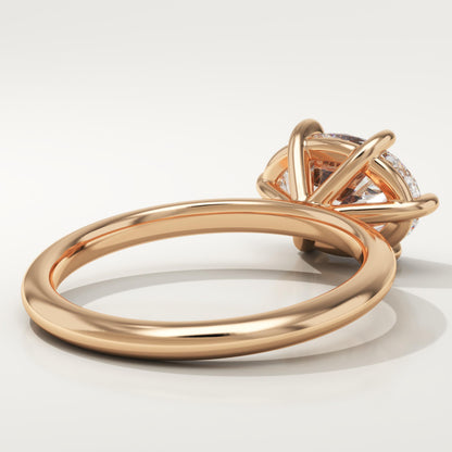 East West Oval Cut Solitaire Lab-Grown Diamond Engagement Ring