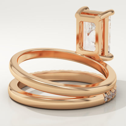Radiant Cut Pave Lab-Grown Diamond Engagement Ring