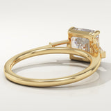 2.0 CT Asscher Cut Three Stone Lab-Grown Diamond Engagement Ring