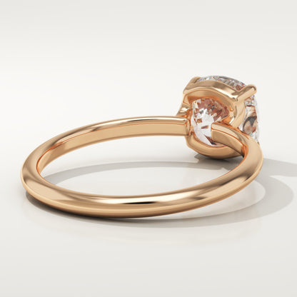 Cushion Cut Solitaire Lab-Grown Diamond Engagement Ring