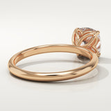 2.0 CT Cushion Cut Solitaire Lab-Grown Diamond Engagement Ring