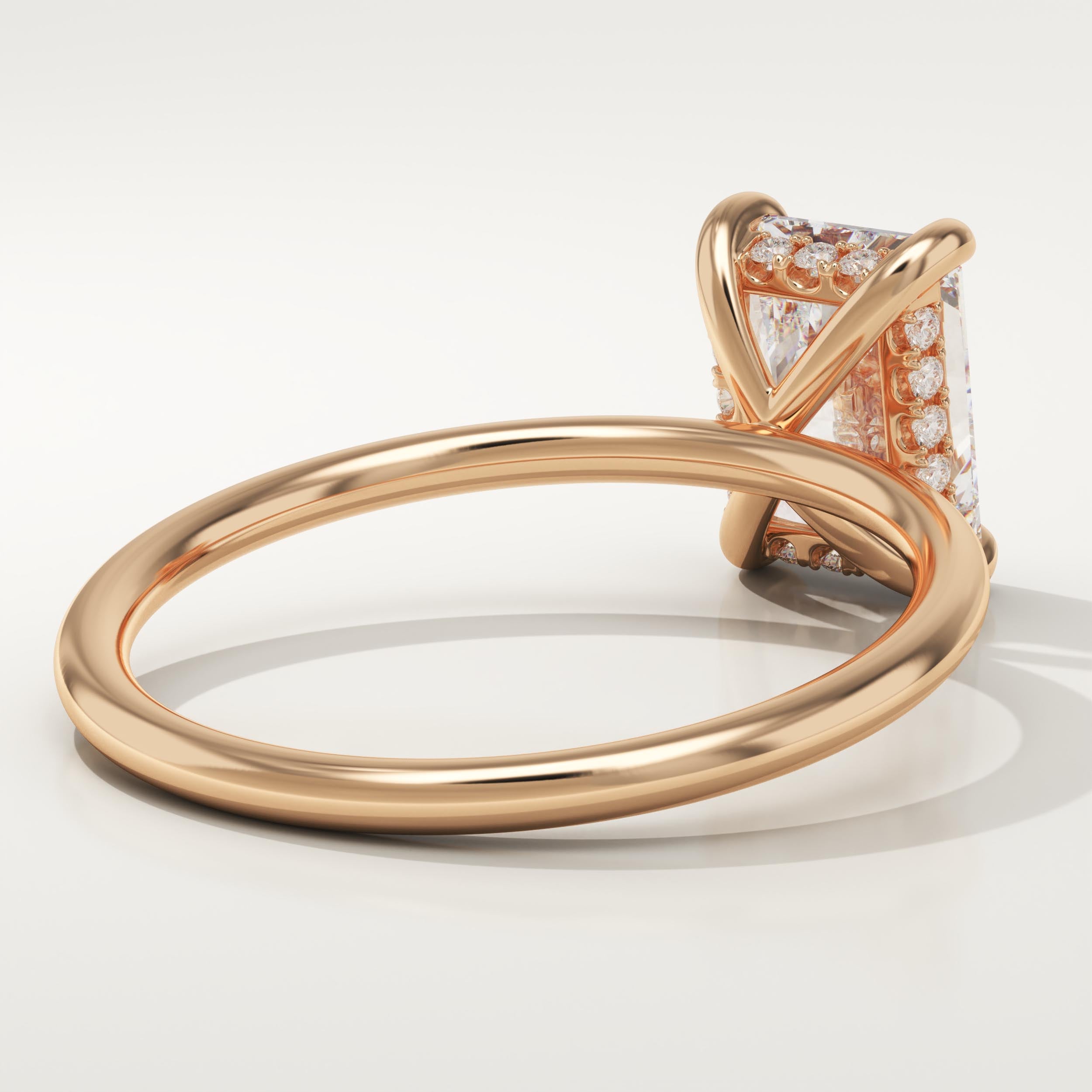 2.0 CT Radiant Cut Hidden Halo Lab-Grown Diamond Engagement Ring