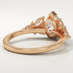 2.0 CT Pear Cut Cluster Lab-Grown Diamond Engagement Ring