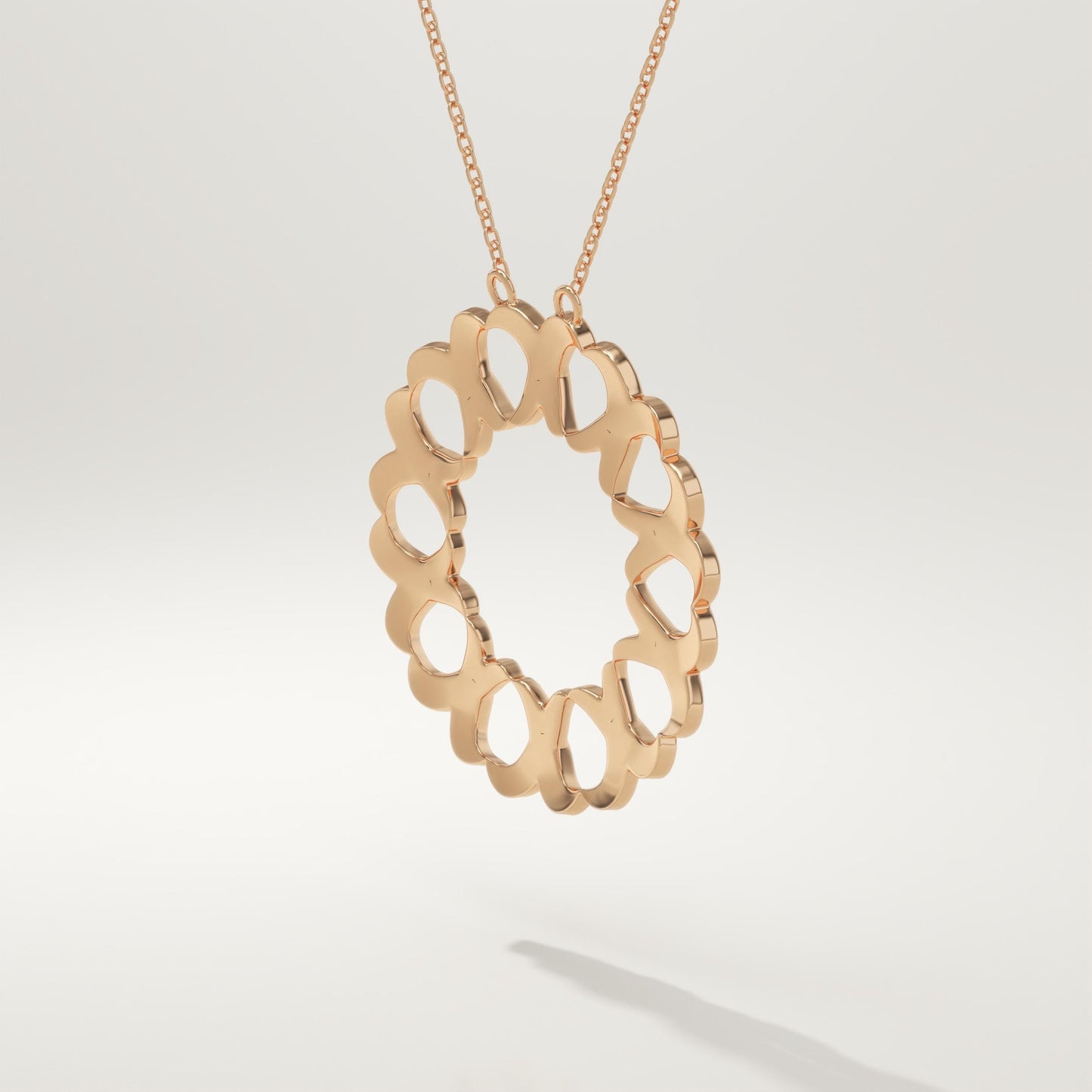 0.302 TCW Round Lab-Grown Diamond Charm Necklace