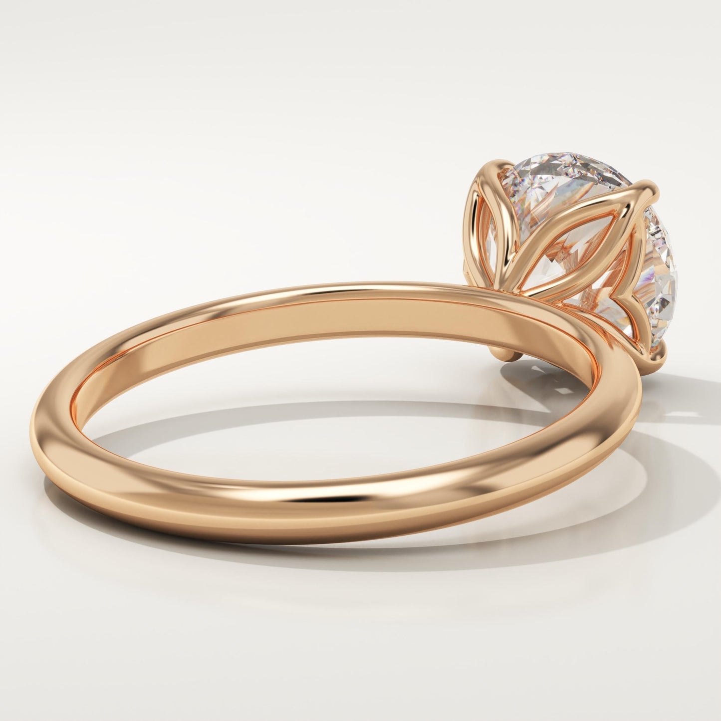 Round Cut Solitaire Lab-Grown Diamond Engagement Ring