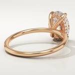 2.0 CT Oval Cut Hidden Halo Lab-Grown Diamond Engagement Ring