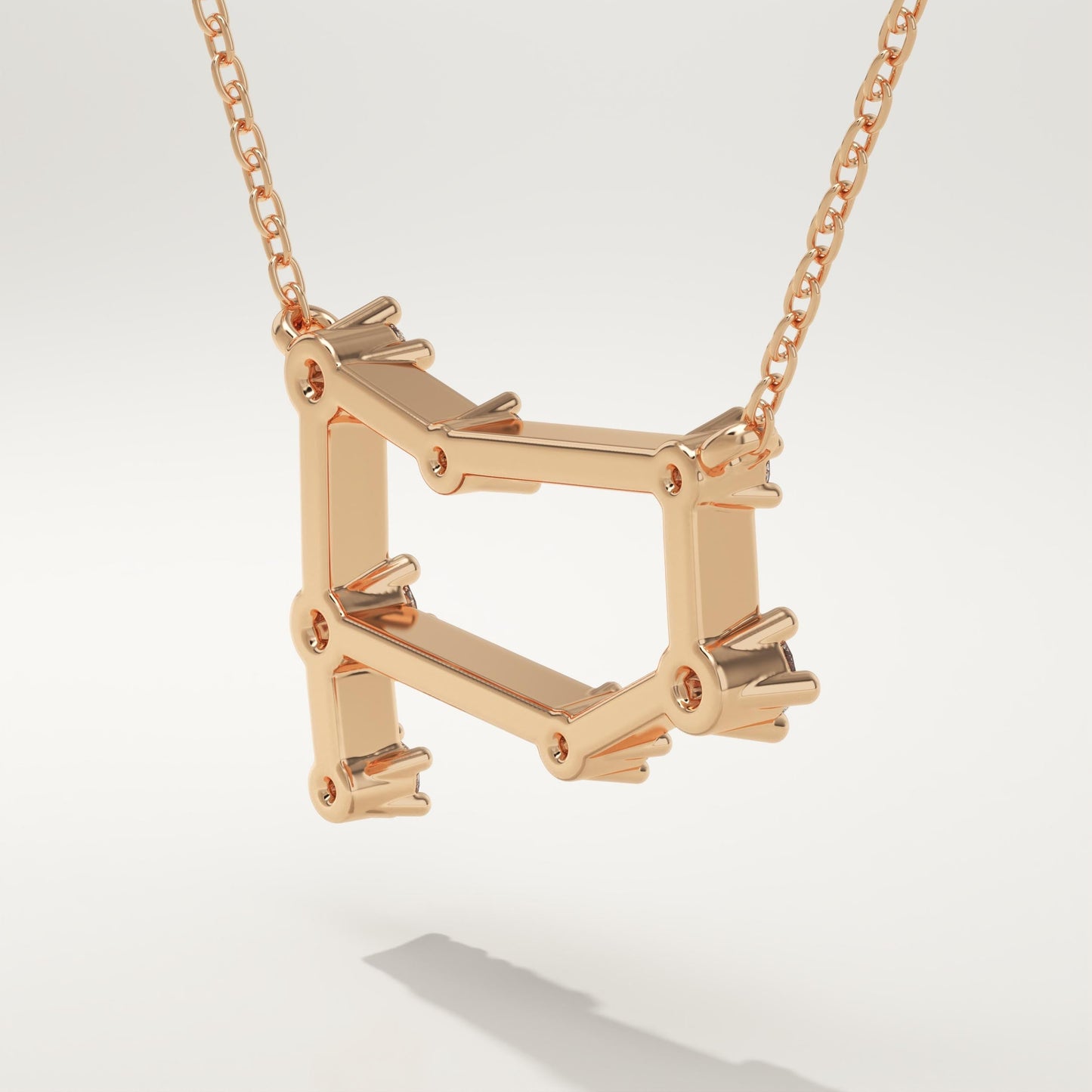 0.18 TCW Round Lab-Grown Diamond Gemini Constellation Necklace