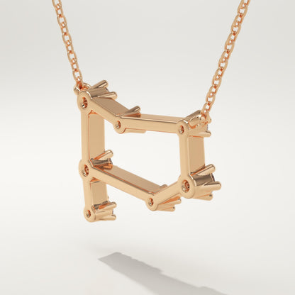 0.18 TCW Round Lab-Grown Diamond Gemini Constellation Necklace