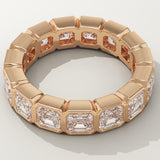 2.25 TCW Asscher Cut Lab-Grown Diamond Full Eternity Bezel Wedding Band