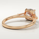 2.0 CT Cushion Cut Three Stone Lab-Grown Diamond Engagement Ring