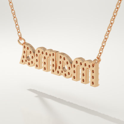 0.17 TCW Round Lab-Grown Diamond Mama Charm Necklace