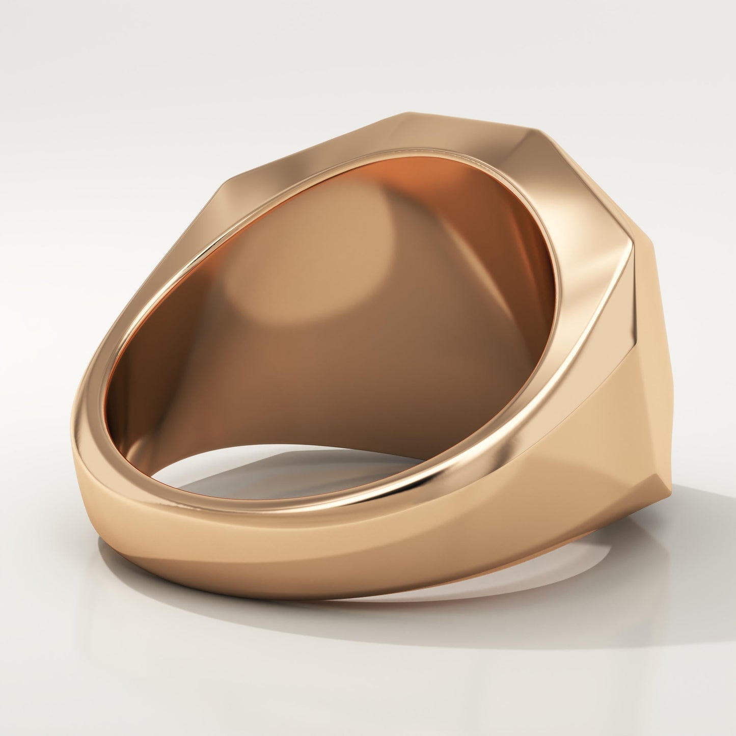 0.18 TCW Round Lab-Grown Diamond Signet Wedding Band For Men