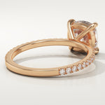 2.0 CT Cushion Cut Pave Lab-Grown Diamond Engagement Ring