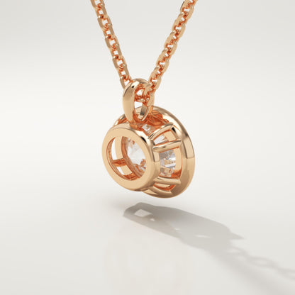 2 CT East West Oval Lab-Grown Diamond Solitaire & Bezel Necklace