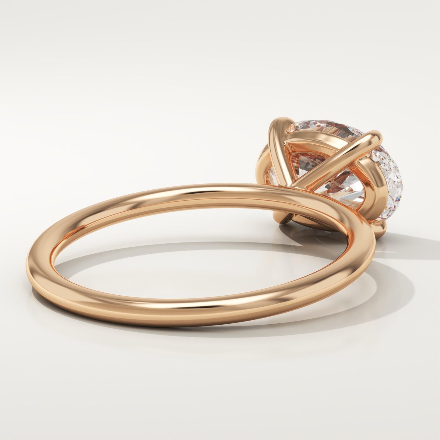 East West Oval Cut Solitaire Lab-Grown Diamond Engagement Ring