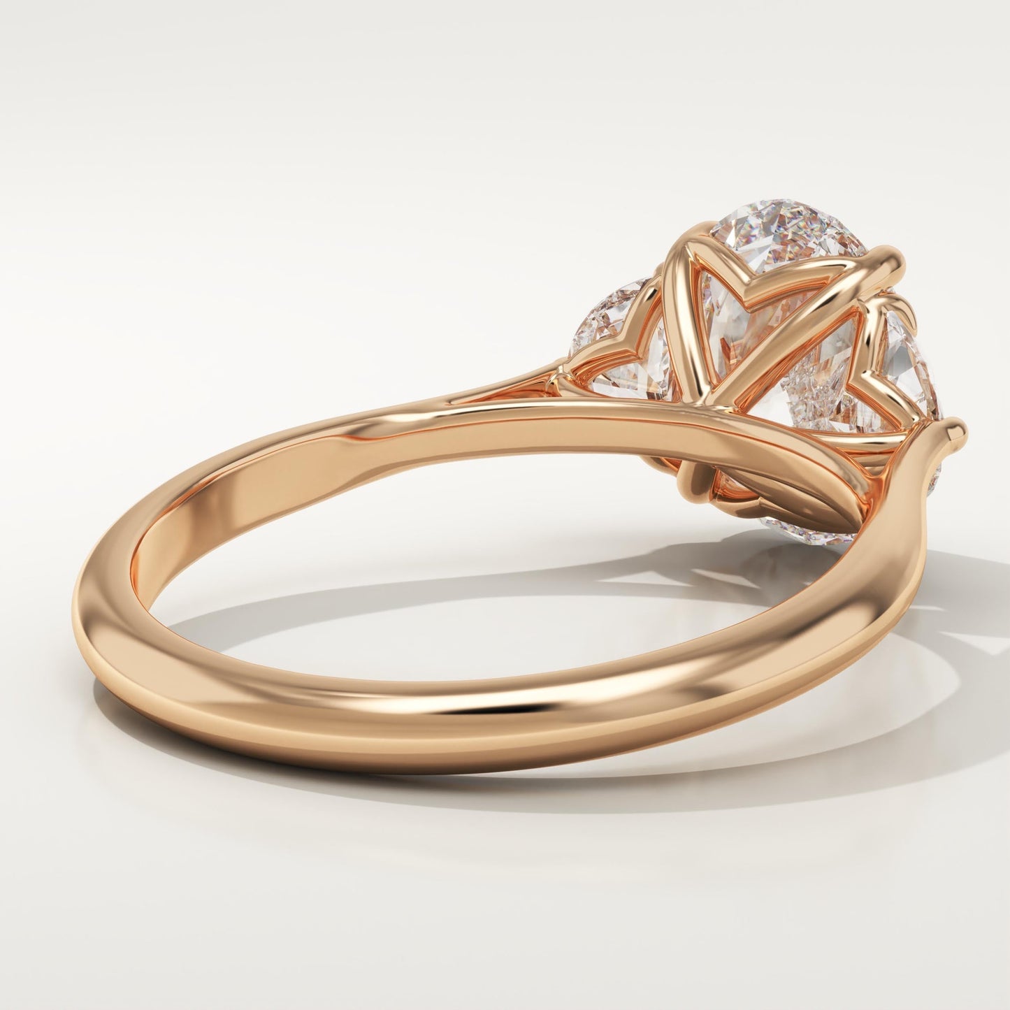 1.75 CT Oval Cut Three Stone Moissanite Engagement Ring
