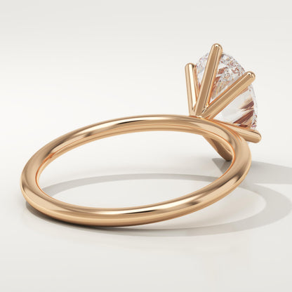 Oval Cut Solitaire Lab-Grown Diamond Engagement Ring