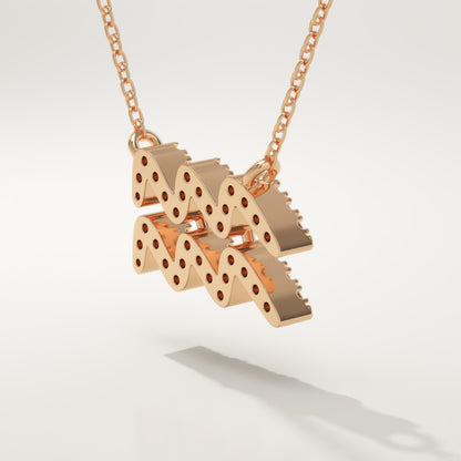 0.114 TCW Round Lab-Grown Diamond Aquarius Zodiac Necklace