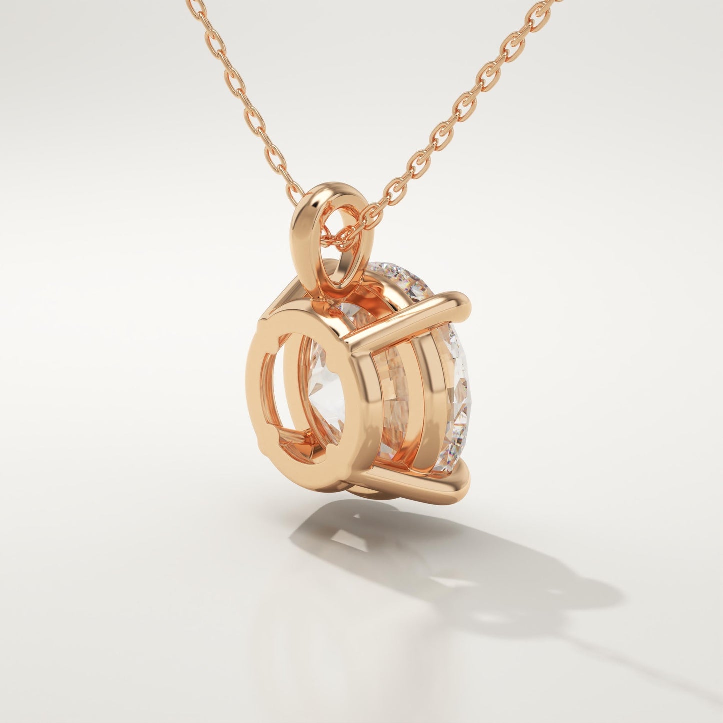 2 CT Round Lab-Grown Diamond Solitaire Necklace