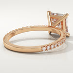 2.0 CT Princess Cut Pave Lab-Grown Diamond Engagement Ring