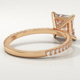 2.0 CT Princess Cut Pave Lab-Grown Diamond Engagement Ring
