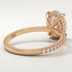 2.0 CT Oval Cut Pave Lab-Grown Diamond Engagement Ring