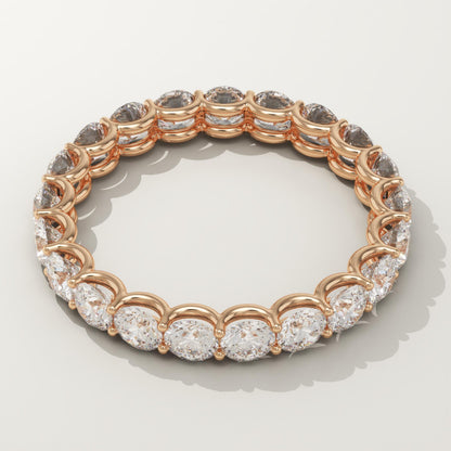 2.1 TCW Round Lab-Grown Diamond Full Eternity Wedding Band