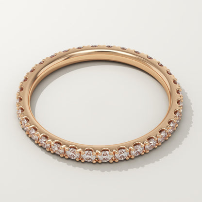 0.74 TCW Round Lab-Grown Diamond Full Eternity Wedding Band
