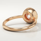 1.5 CT Round Cut Bezel Lab-Grown Diamond Engagement Ring