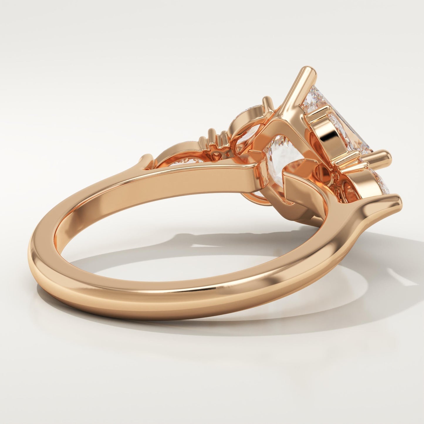 Princess Cut Nature Inspired Lab-Grown Diamond Engagement Ring