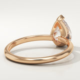 2.0 CT Pear Cut Solitaire Lab-Grown Diamond Engagement Ring