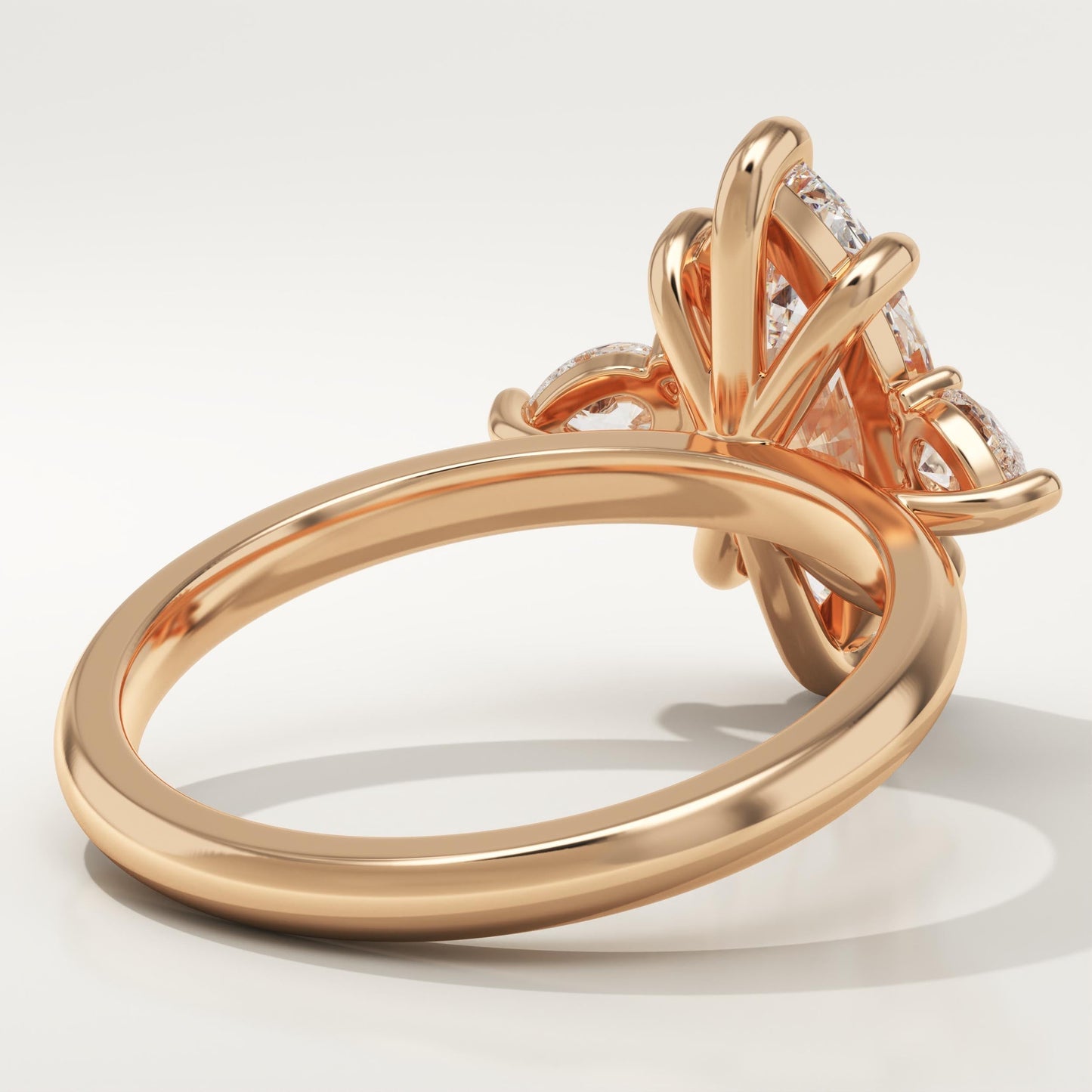 Marquise Cut Three Stone Lab-Grown Diamond Engagement Ring