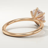 2.0 CT Round Cut Solitaire Lab-Grown Diamond Engagement Ring