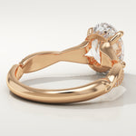 2.0 CT Oval Cut Twisted Shank Lab-Grown Diamond Engagement Ring