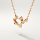 0.111 TCW Round Lab-Grown Diamond Saggitarius Constellation Necklace