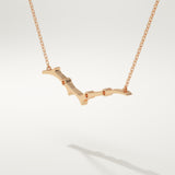 0.07 TCW Round Lab-Grown Diamond Nature Inspired Necklace