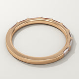 0.54 TCW Baguette Cut Lab-Grown Diamond Half Eternity Wedding Band