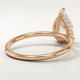 2.0 CT Pear Cut Hidden Halo Lab-Grown Diamond Engagement Ring