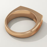 0.28 CT Round Shaped Flush Setting Lab-Grown Diamond Wedding Band For Men