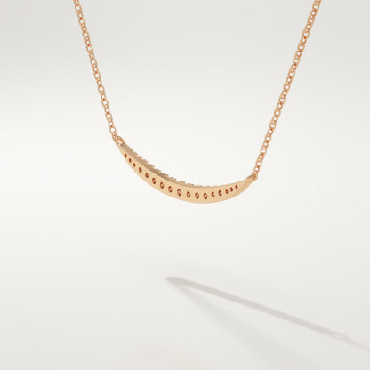 0.091 TCW Round Lab-Grown Diamond Smile Charm Necklace
