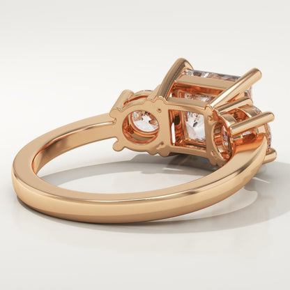 Princess Cut Three Stone Lab-Grown Diamond Engagement Ring