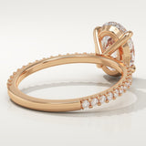 2.0 CT Oval Cut Pave Lab-Grown Diamond Engagement Ring