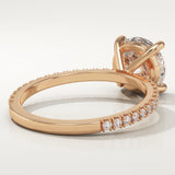 2.0 CT Round Cut Pave Lab-Grown Diamond Engagement Ring