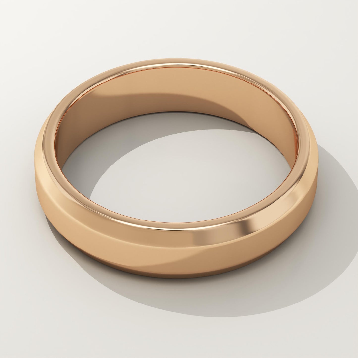 Beveled Edge Wedding Band