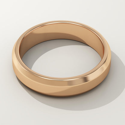 Beveled Edge Wedding Band