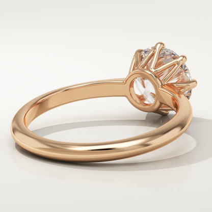 2 CT Round Cut Solitaire Moissanite Engagement Ring