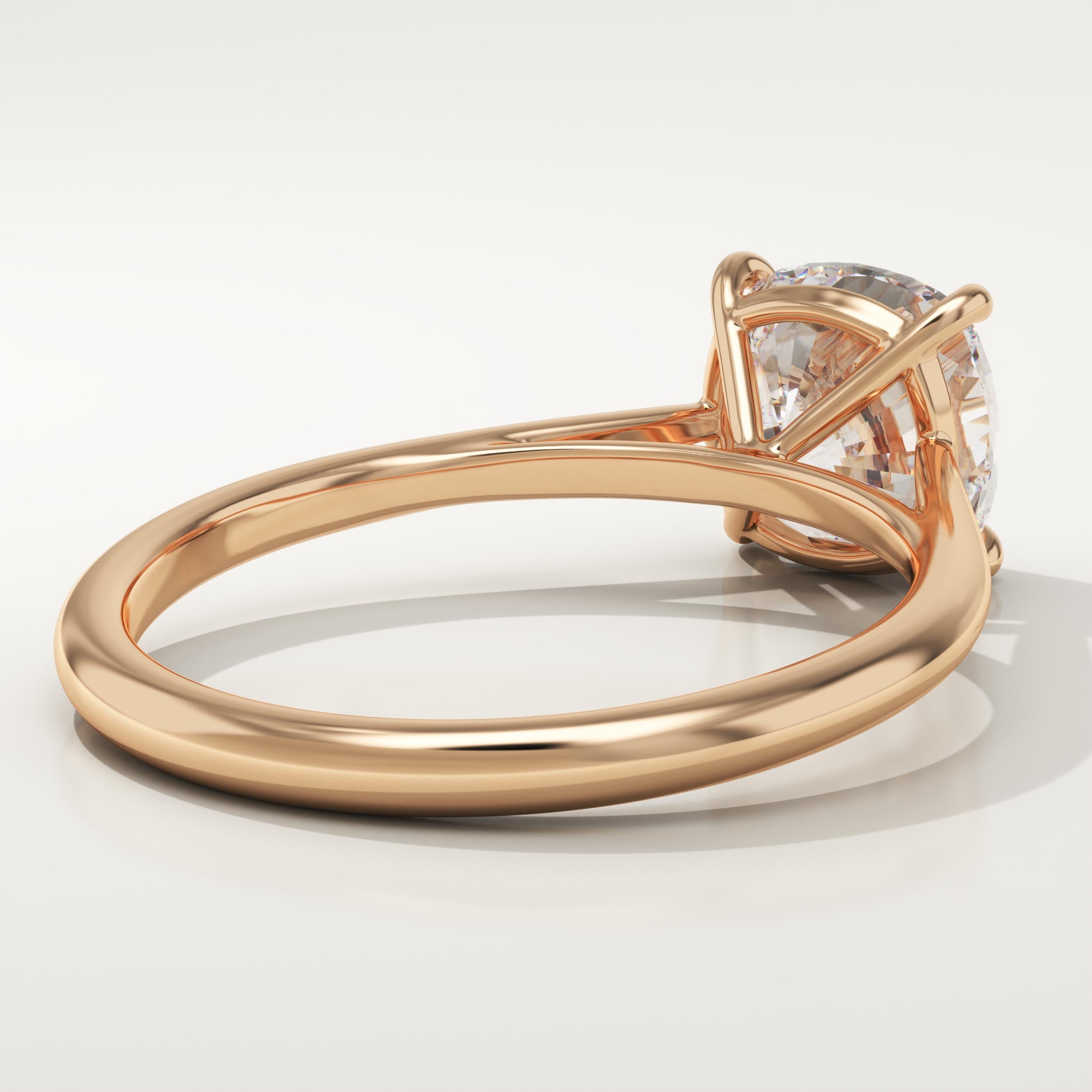 2.0 CT Cushion Cut Solitaire Lab-Grown Diamond Engagement Ring